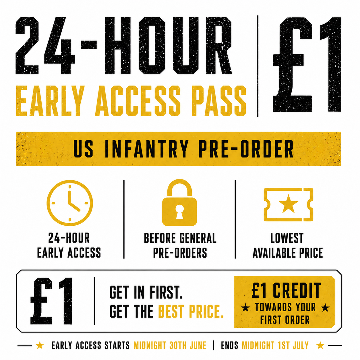 24-Hour Early Access Pass: US Infantry Launch