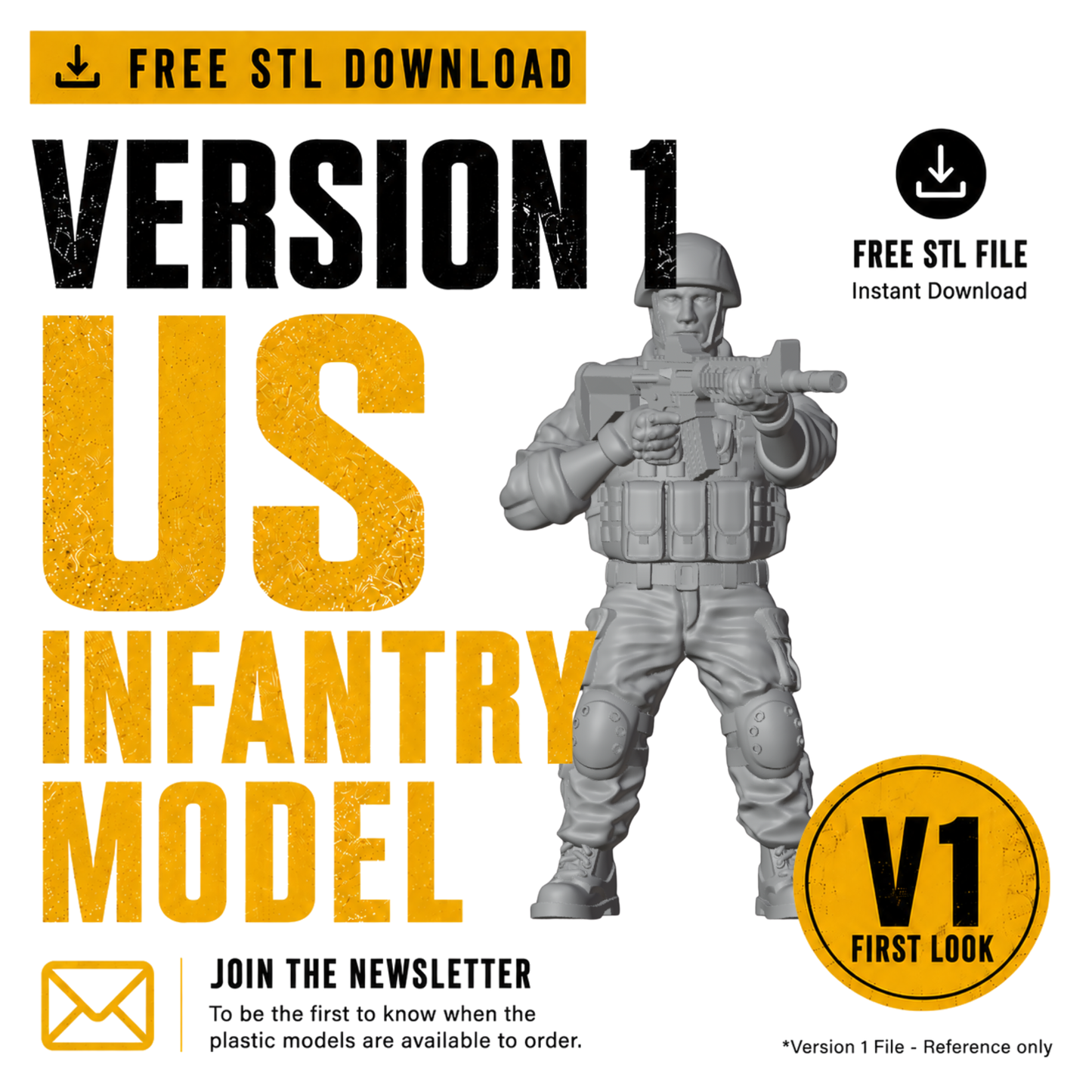 Version 1 US Infantry Model – Free STL Download