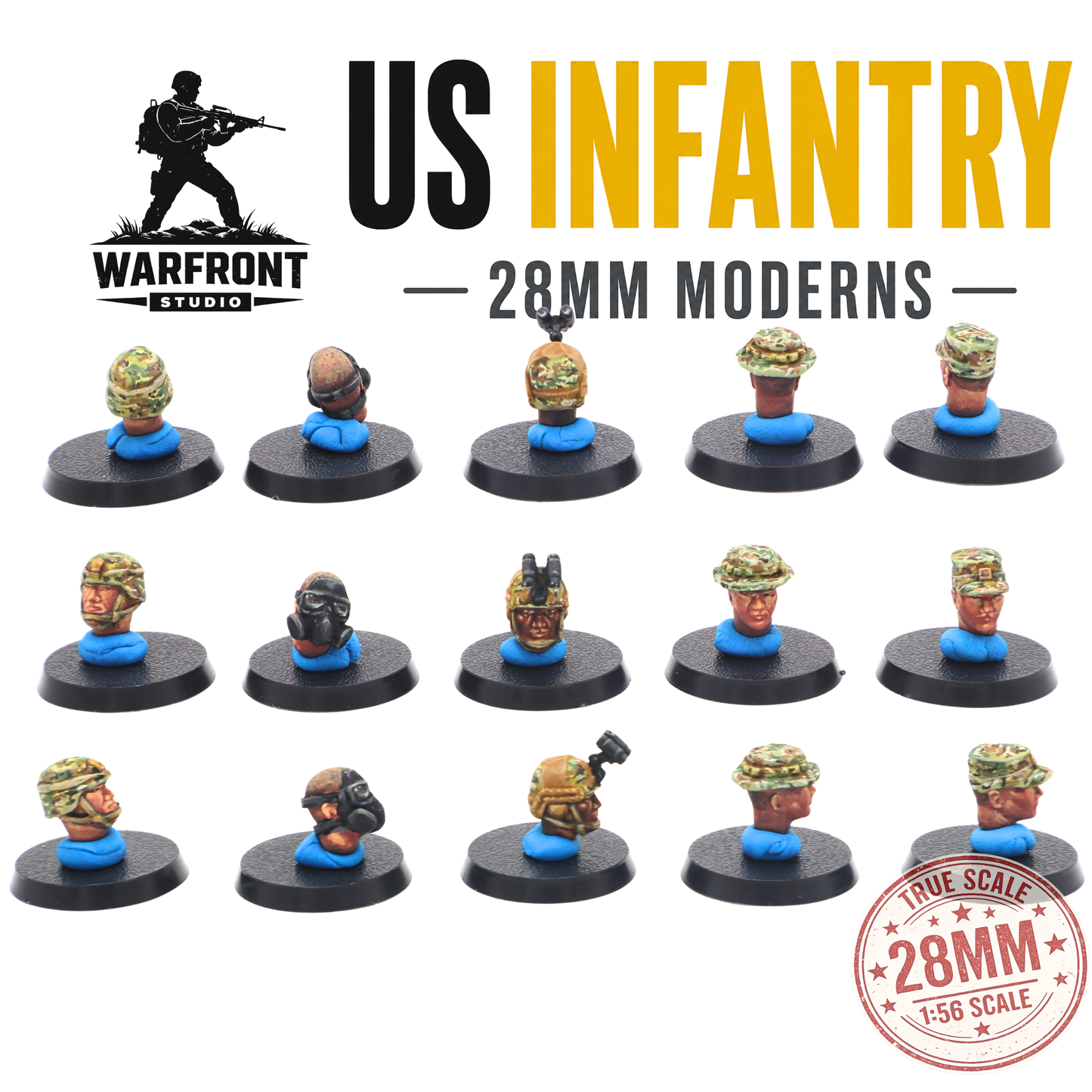 US Infantry Platoon – 28mm Hard Plastic Miniatures