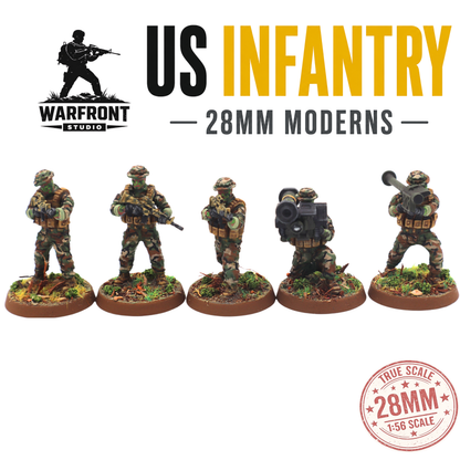 US Infantry Platoon – 28mm Hard Plastic Miniatures