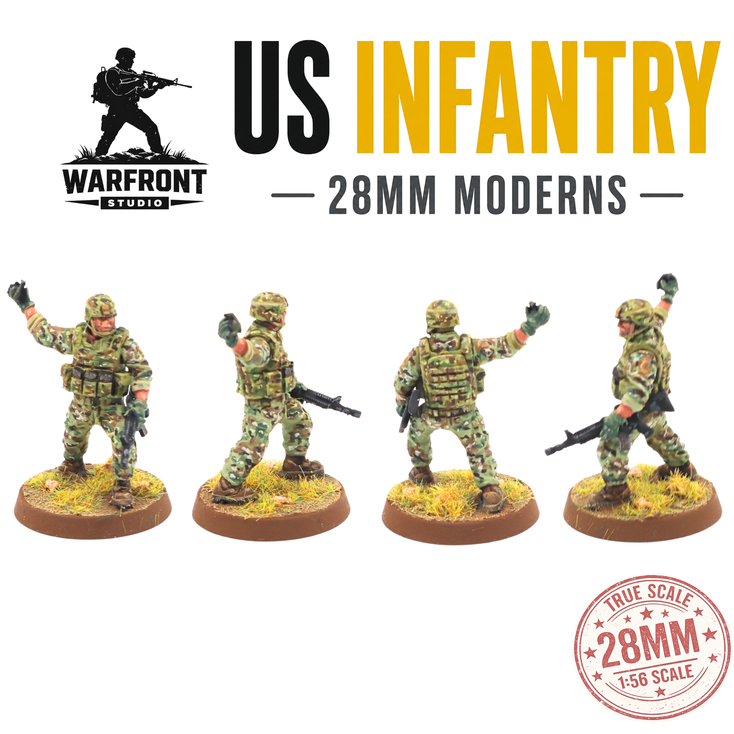 US Infantry Platoon – 28mm Hard Plastic Miniatures