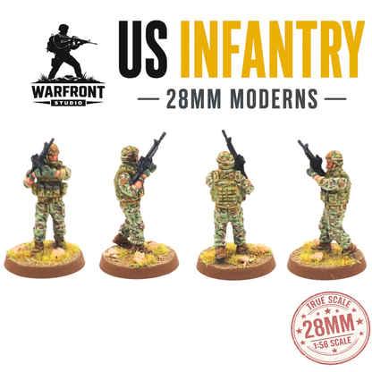 US Infantry Platoon – 28mm Hard Plastic Miniatures