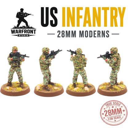 US Infantry Platoon – 28mm Hard Plastic Miniatures