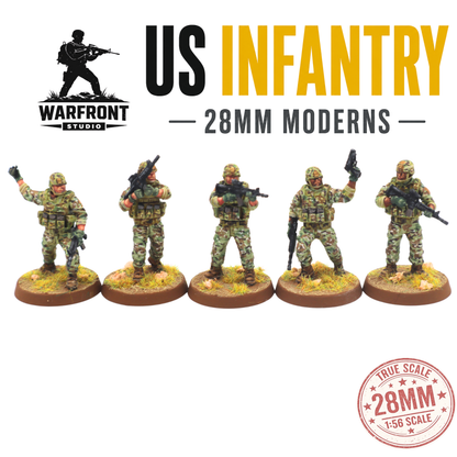 US Infantry Platoon – 28mm Hard Plastic Miniatures