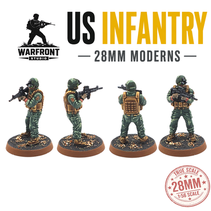 US Infantry Platoon – 28mm Hard Plastic Miniatures
