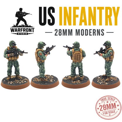 US Infantry Platoon – 28mm Hard Plastic Miniatures