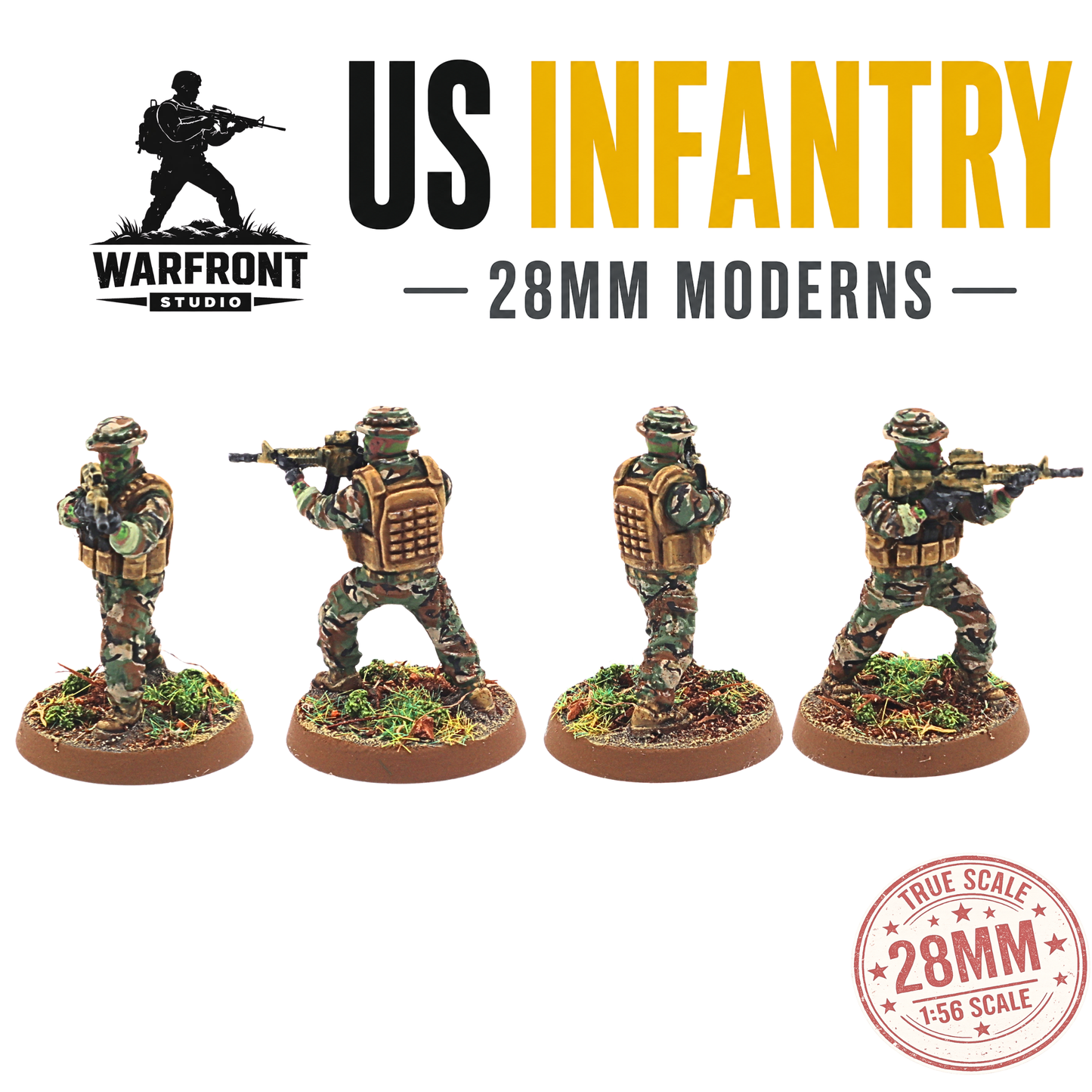 US Infantry Platoon – 28mm Hard Plastic Miniatures