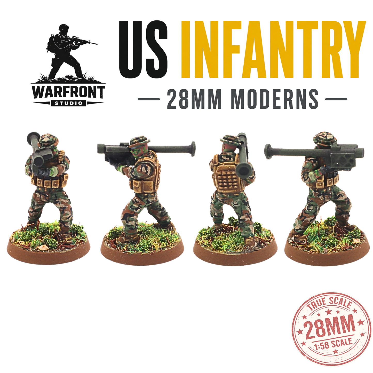 US Infantry Platoon – 28mm Hard Plastic Miniatures